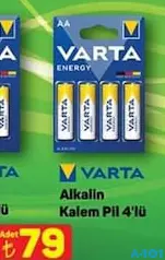 VARTA ENERGY ALKALİN KALEM PİL 4'LÜ fiyat ve kampanya bilgisi